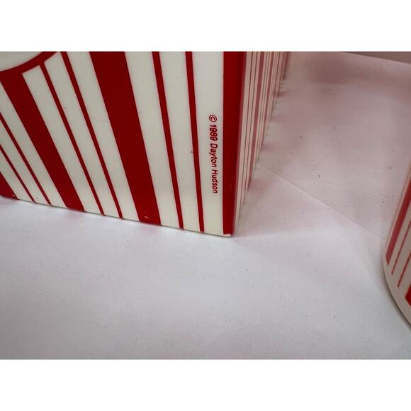 Vintage Dayton Hudson 6 Piece Popcorn Party Set Box Plastic Buckets Cups 1989 - Picture 2 of 9
